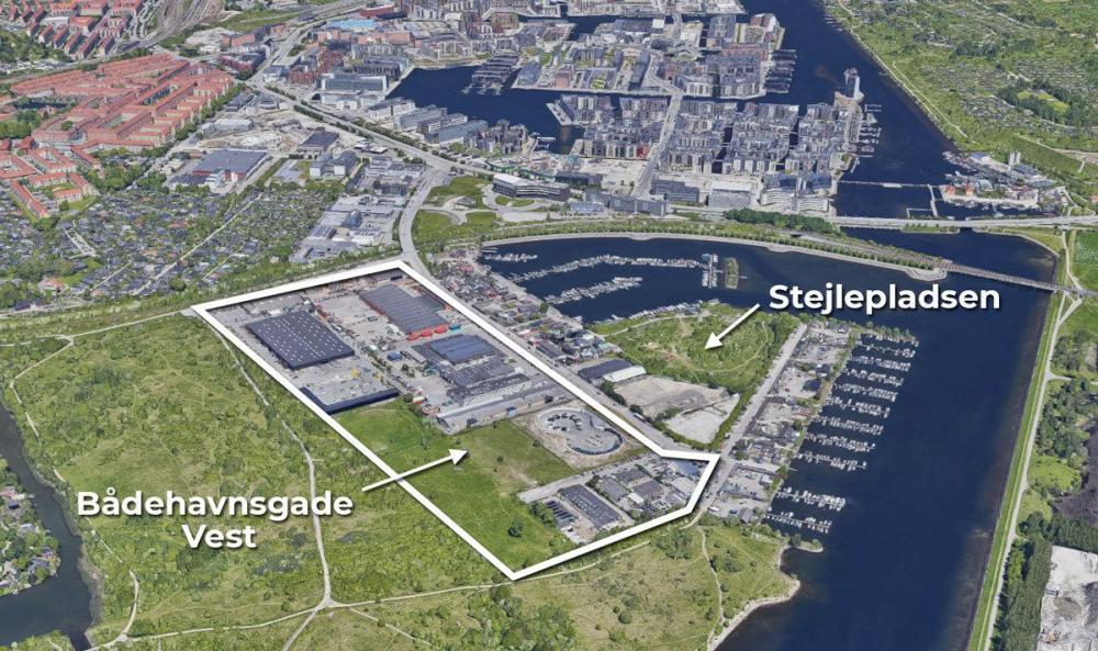 oversigt, bådehavnsgade, luftfoto