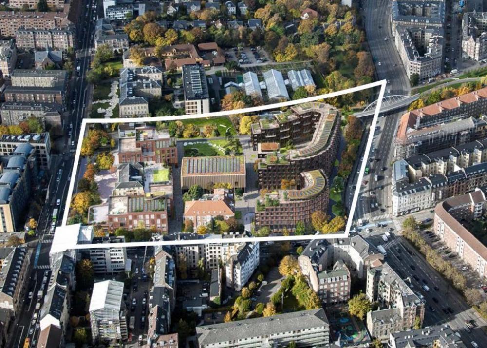 bycampus, skybrudspark, luftfoto