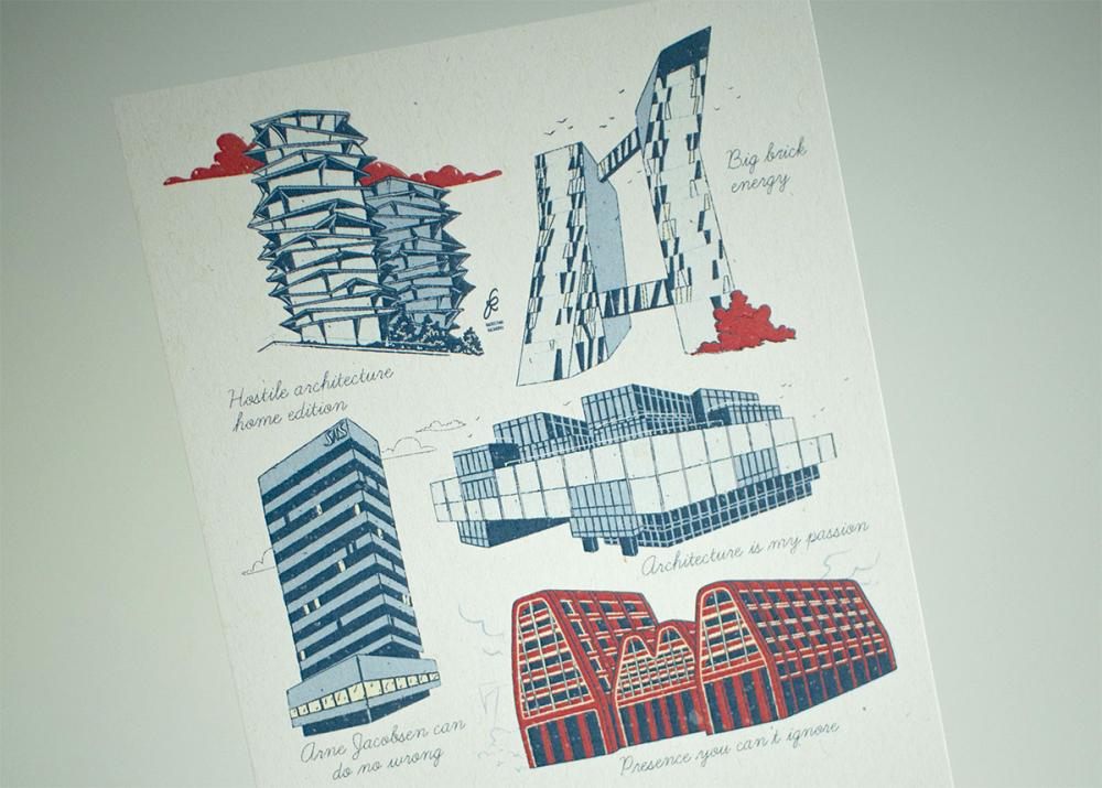 grim arkitektur københavn postkort