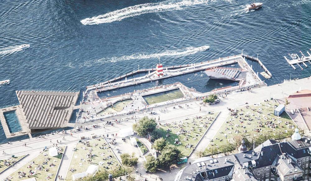 Havnebad, Islands Brygge, Sauna, Vinterbadning