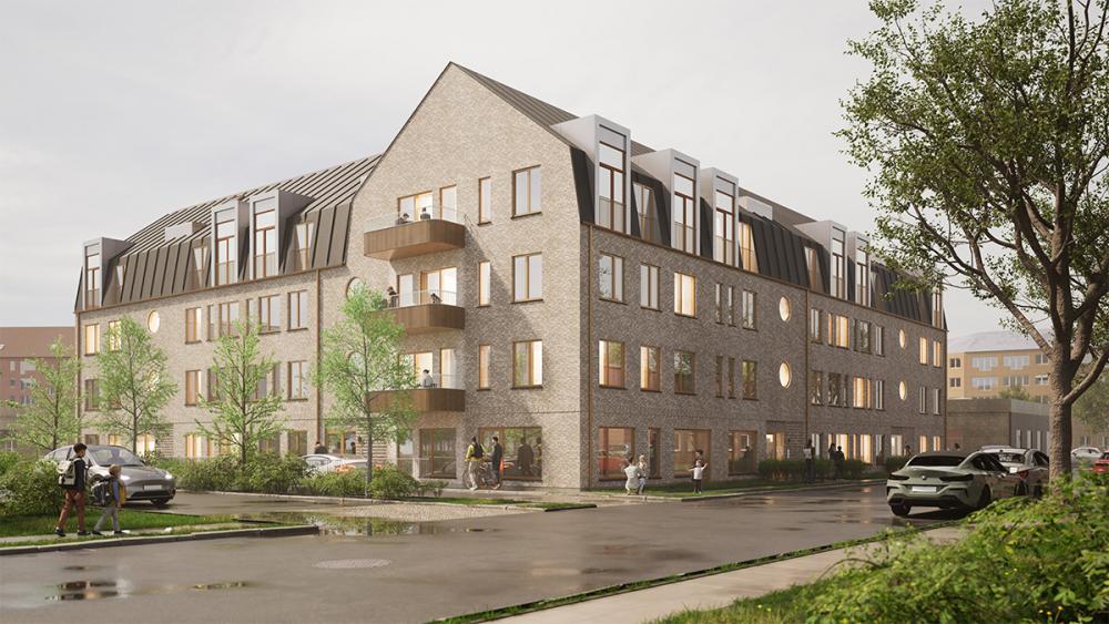 Jenagade, nybyggeri, P-plads