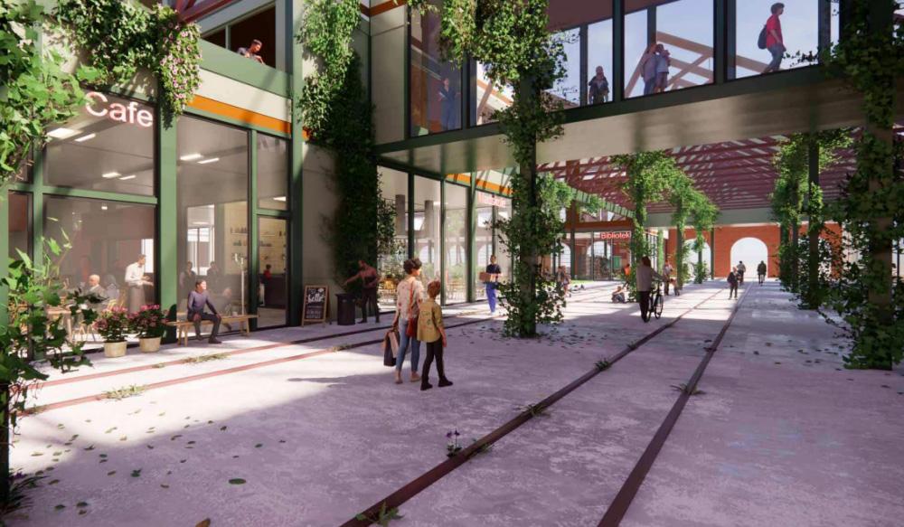 jernbanebyen vognværkstedet interiør