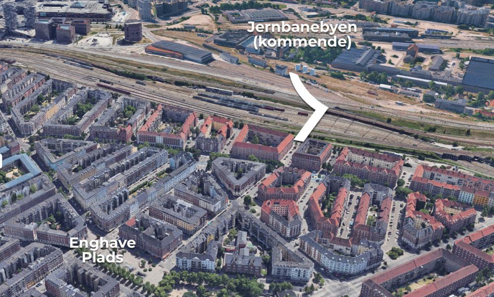 Jernbanebyen, Vesterbro, bro