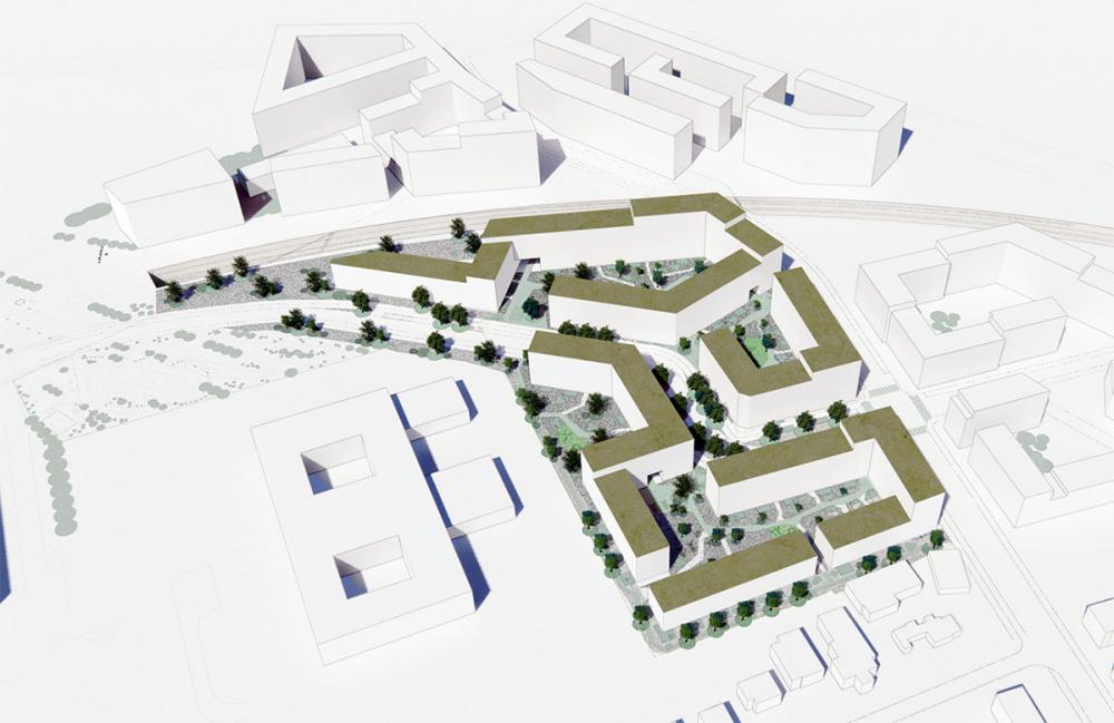 visualisering af kulbaneparkens nye boligområde