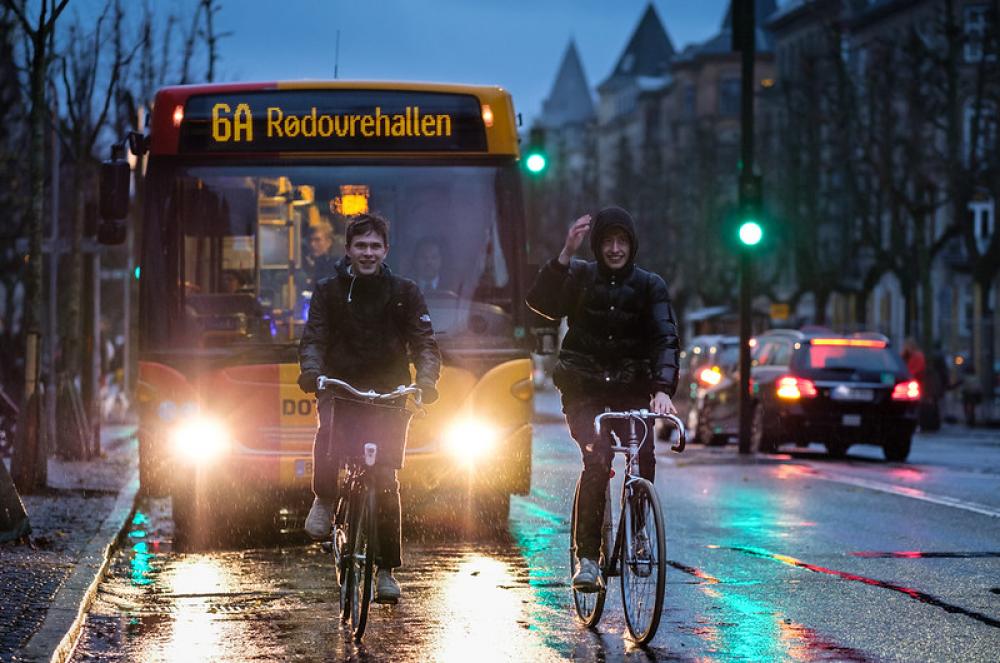 Frederiksberg Alle, bus, regnvejr