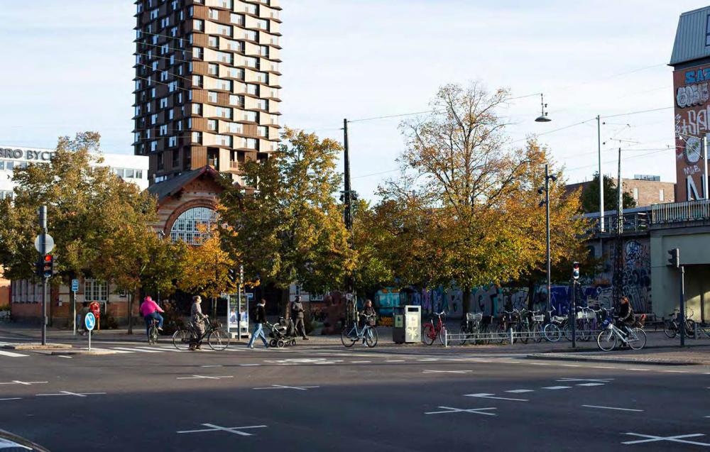 Lyngsies Plads, byrum, begrønning
