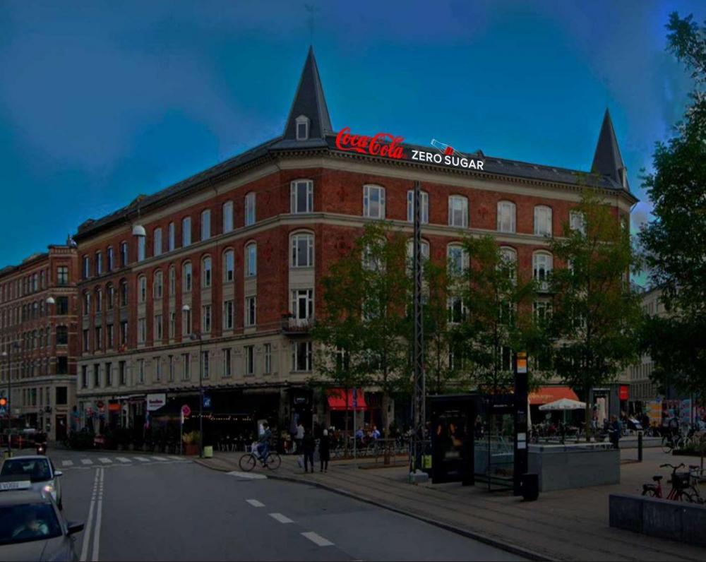 enghave plads, reklamer, lysskilte