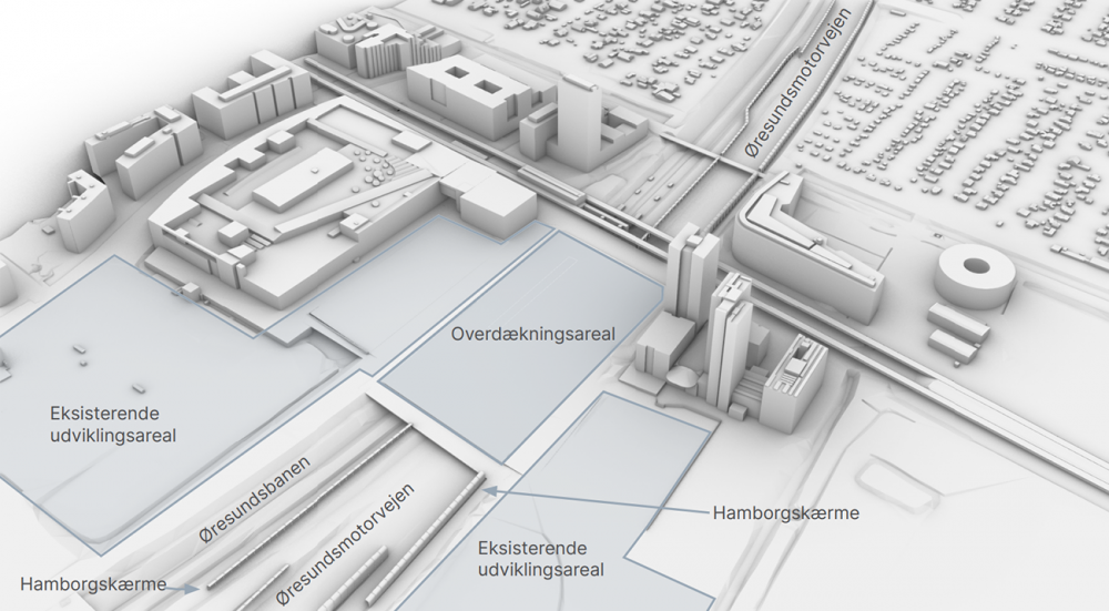 øresundsmotorvejen, overdækning, diagram