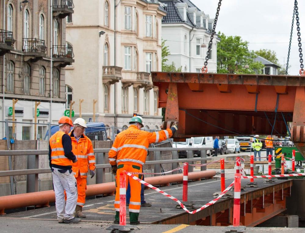 vejarbejde, byggeri, afspærring