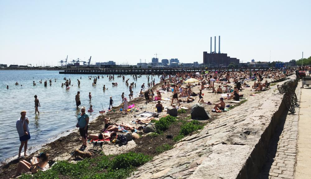 Svanemøllestrand populær badegæster