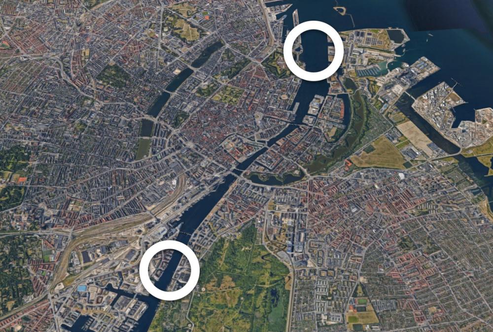 broer inderhavnen oversigt langelinie enghave brygge engholmene islands brygge