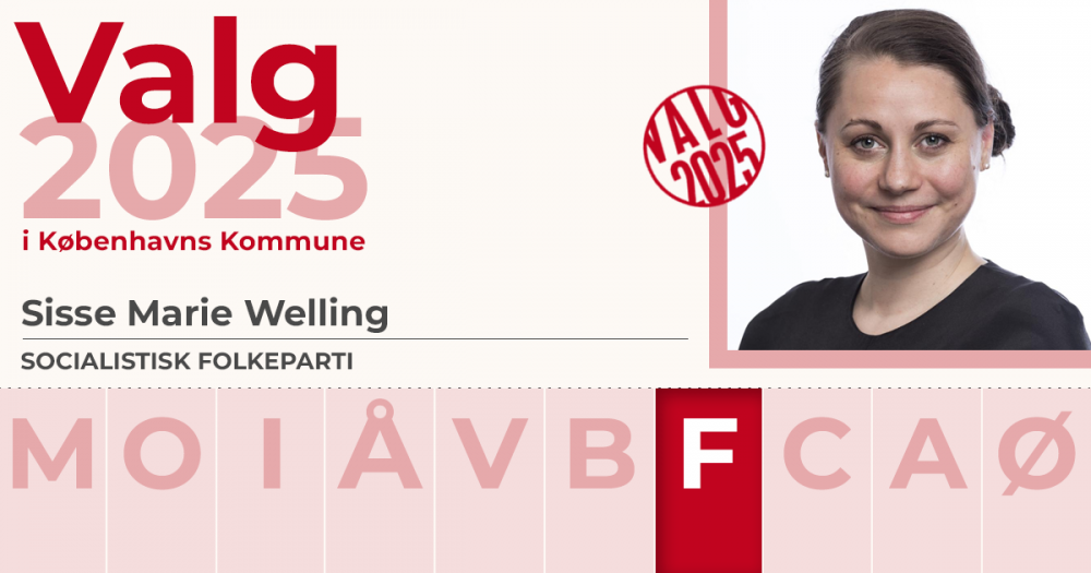valgkort sf kommunalvalg københavn 2025 sisse marie welling