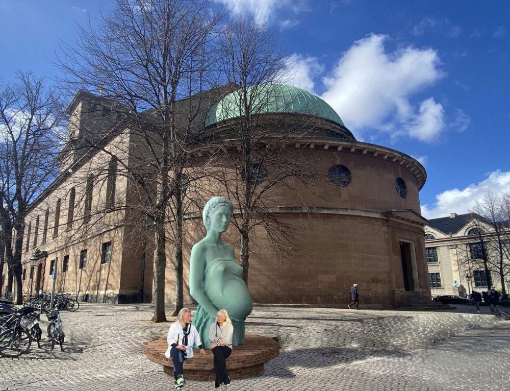 vor frue plads, skulptur, kunst