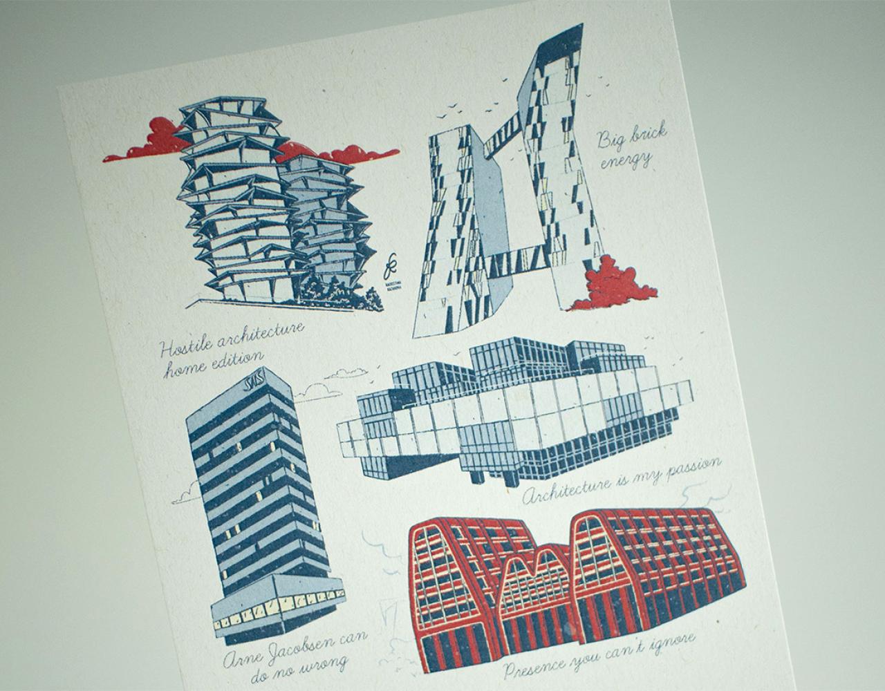 grim arkitektur københavn postkort