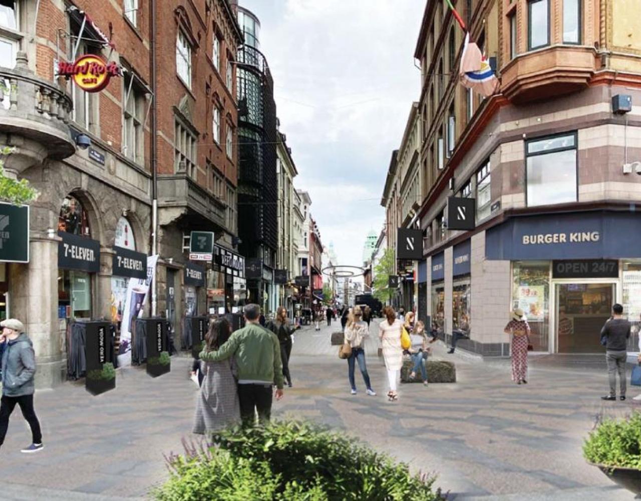 strøget, rådhuspladsen, granit