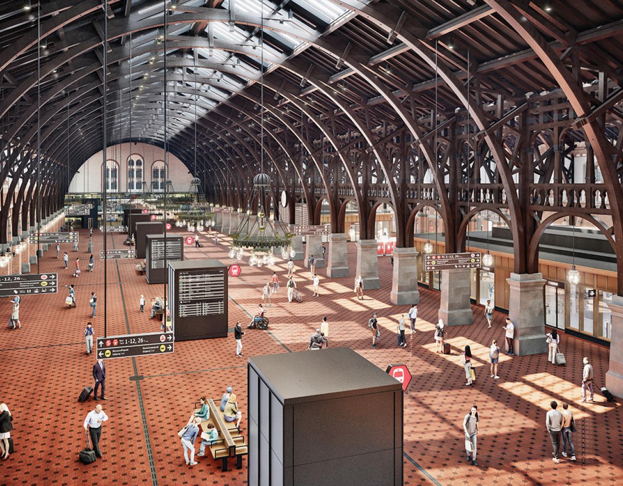 hovedbanegården, Gottlieb Paludan, hal