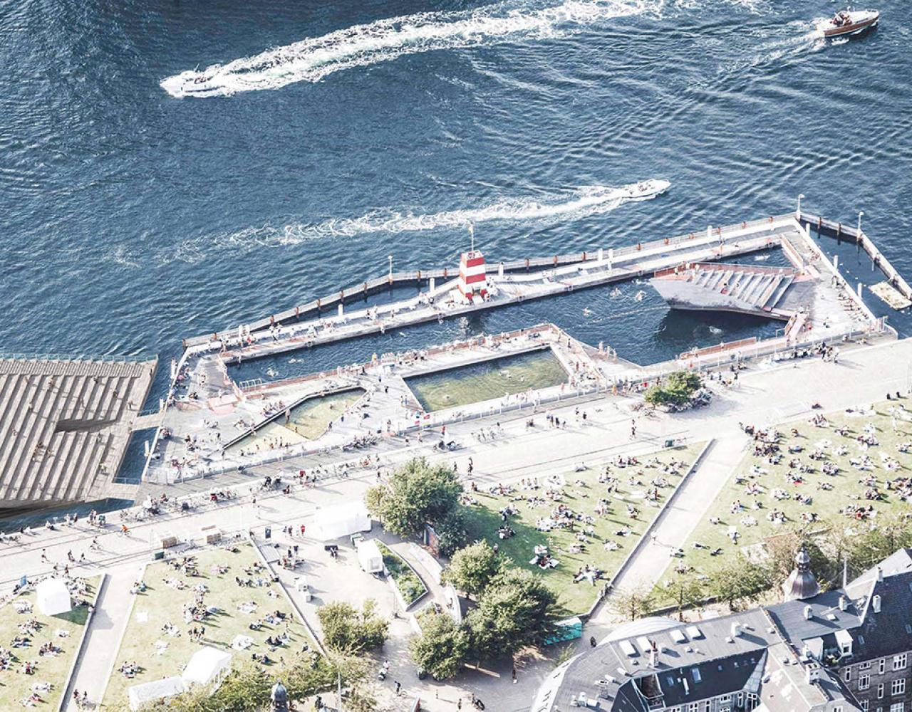 Havnebad, Islands Brygge, Sauna, Vinterbadning