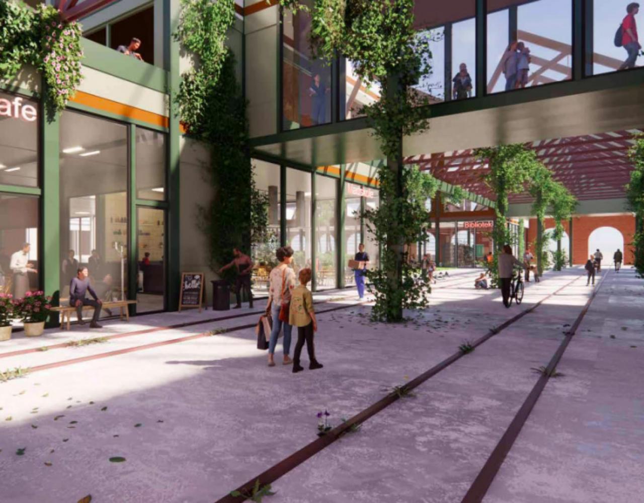 Jernbanebyen vognværkstedet interiør