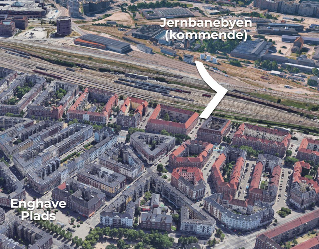 Jernbanebyen, Vesterbro, bro