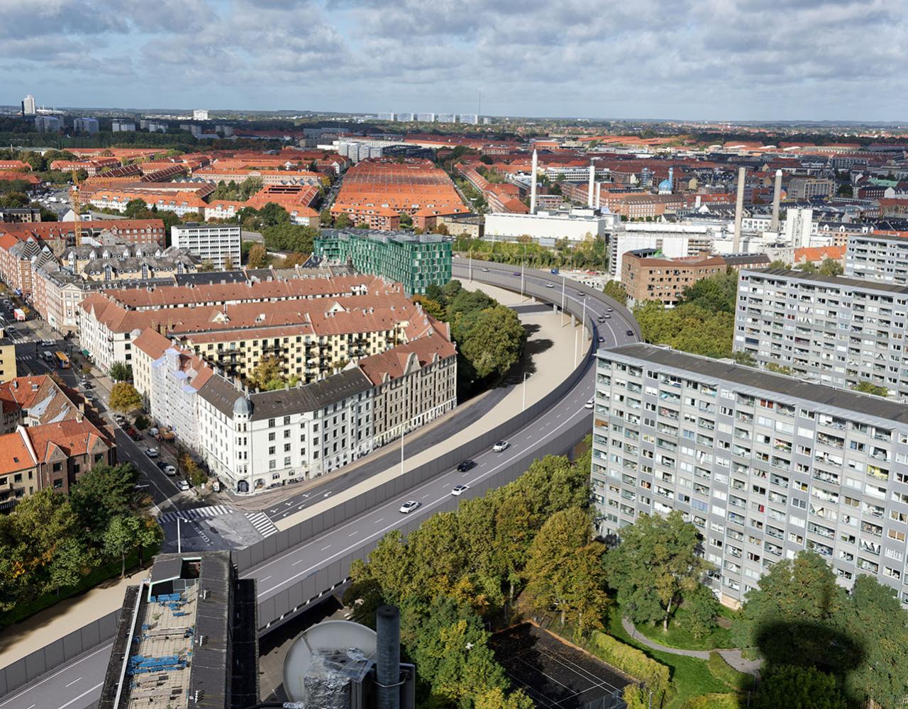 bispeengbuen nedrivning motorvej rapport miljø økonomi konsekvenser 