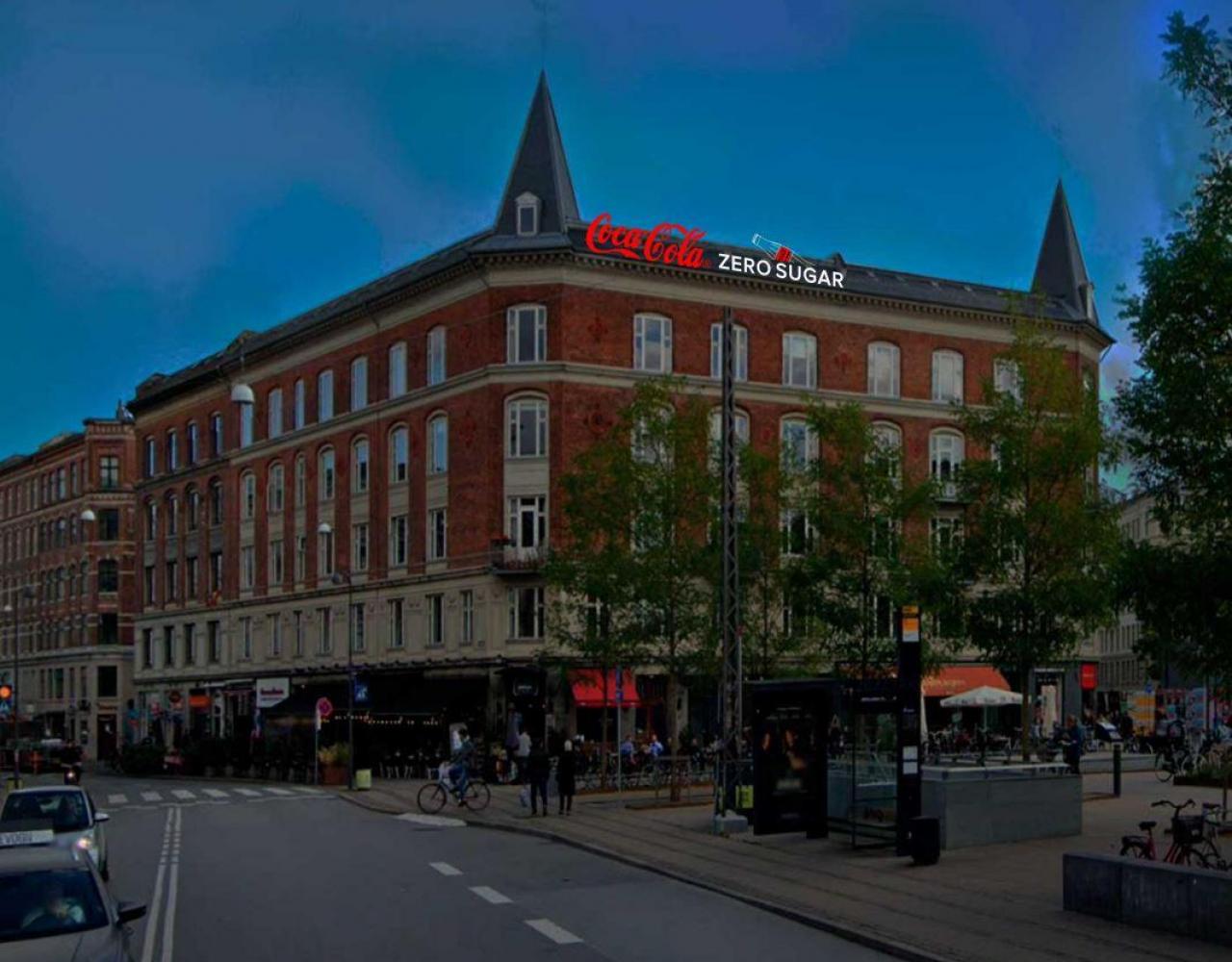 enghave plads, reklamer, lysskilte