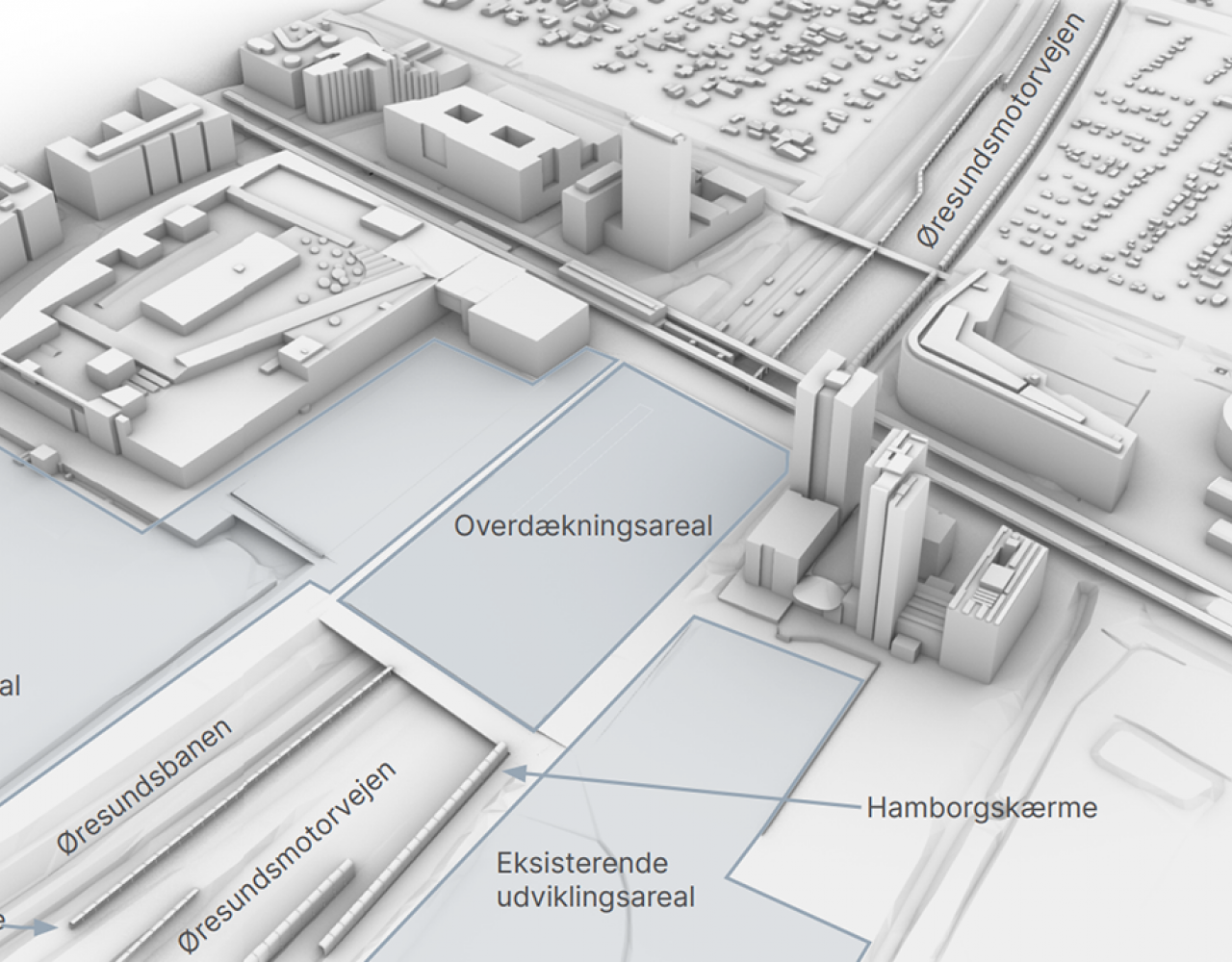 øresundsmotorvejen, overdækning, diagram