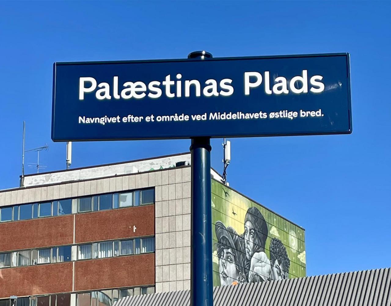 palæstinas plads skilt