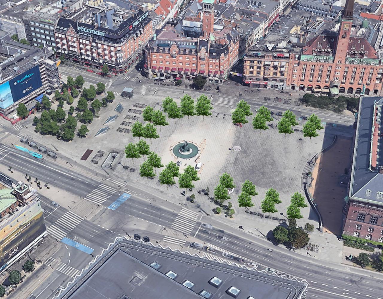 rådhuspladsen træer