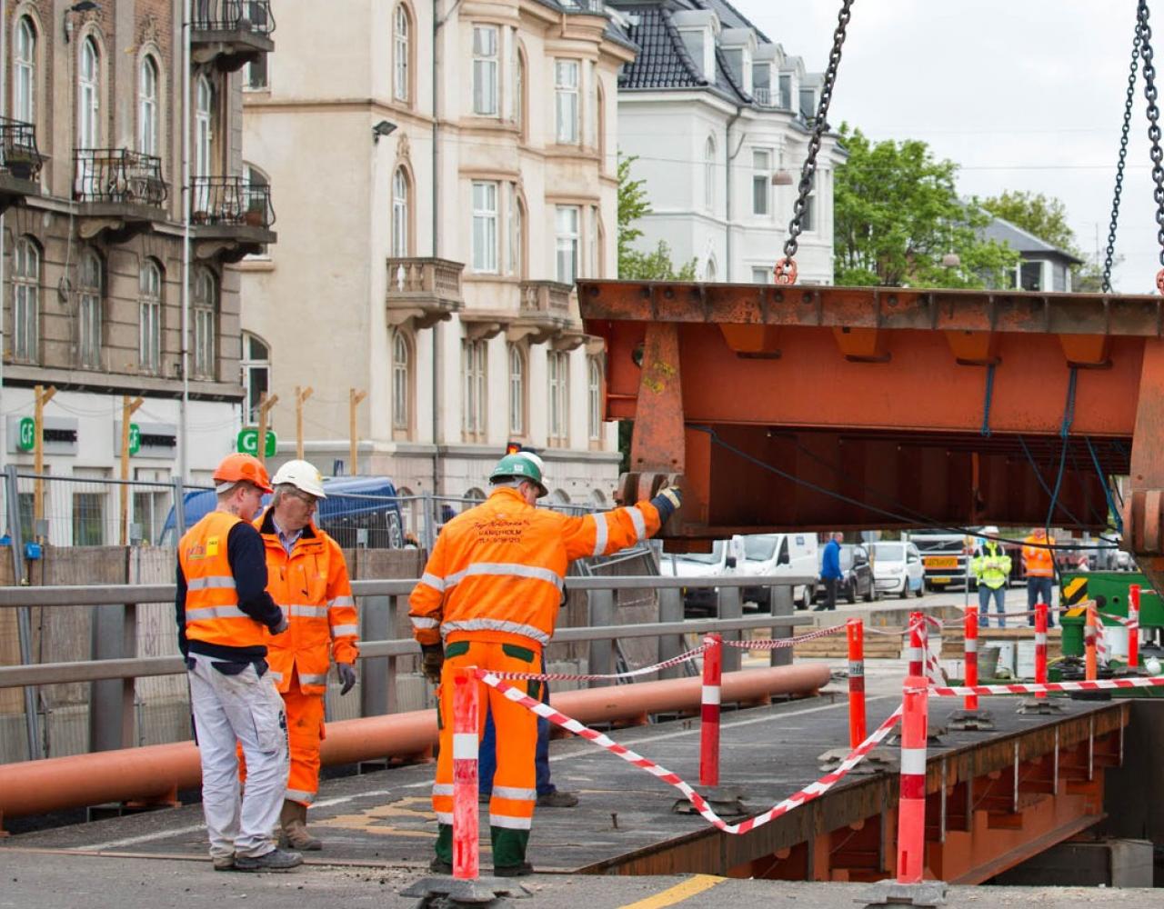 vejarbejde, byggeri, afspærring
