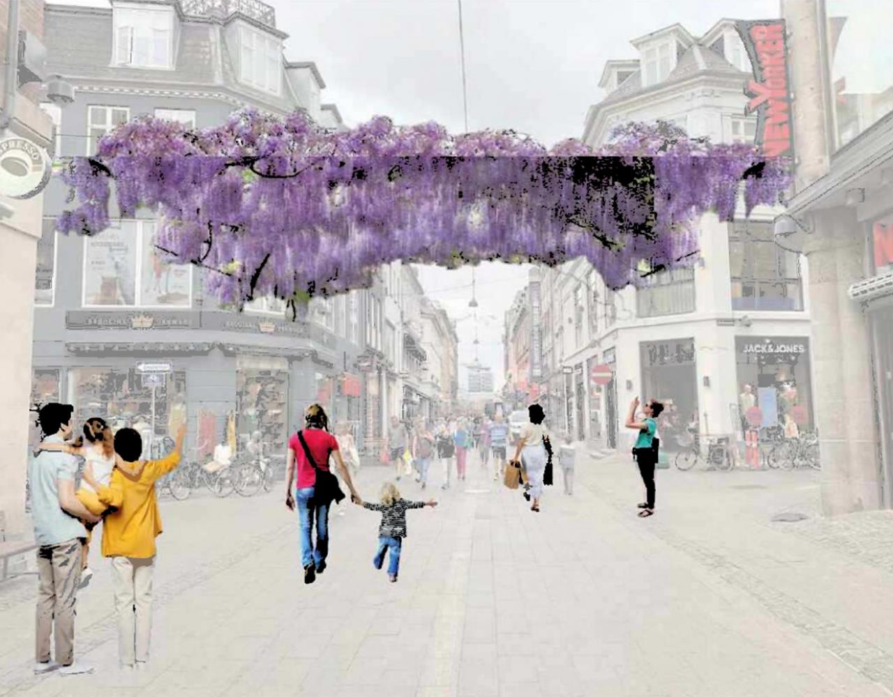 strøget blomster blåregn