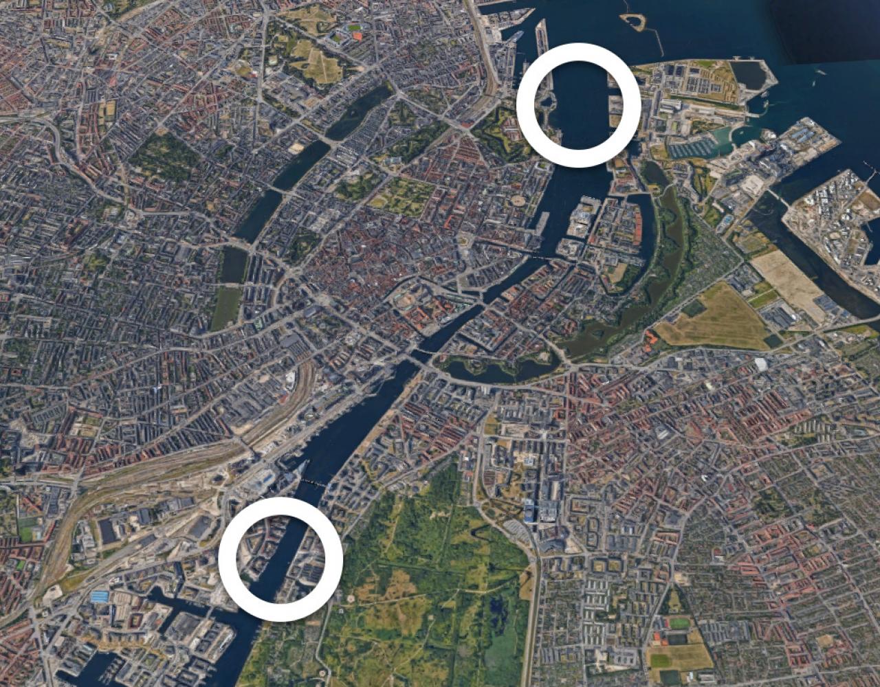 broer inderhavnen oversigt langelinie enghave brygge engholmene islands brygge