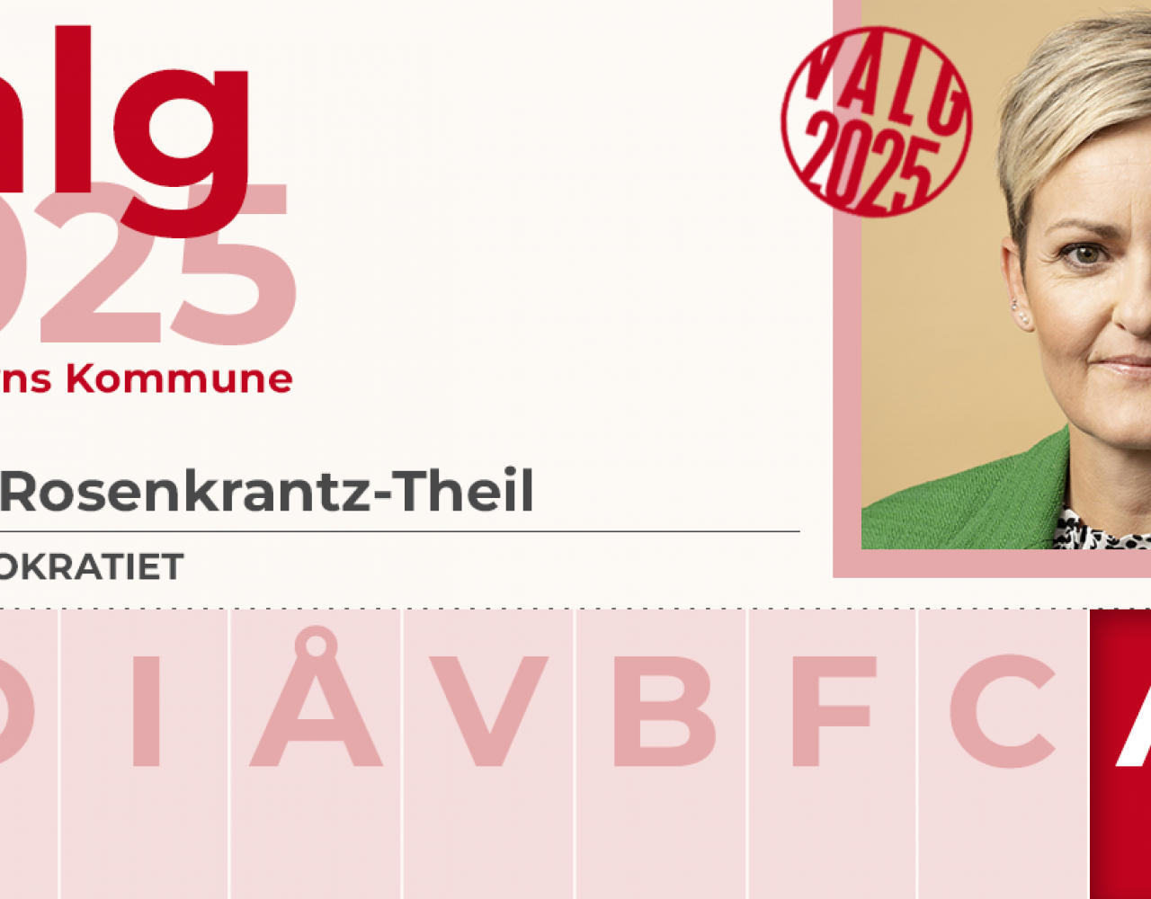 valgkort sf kommunalvalg københavn 2025 pernille rosenkrantz-theil