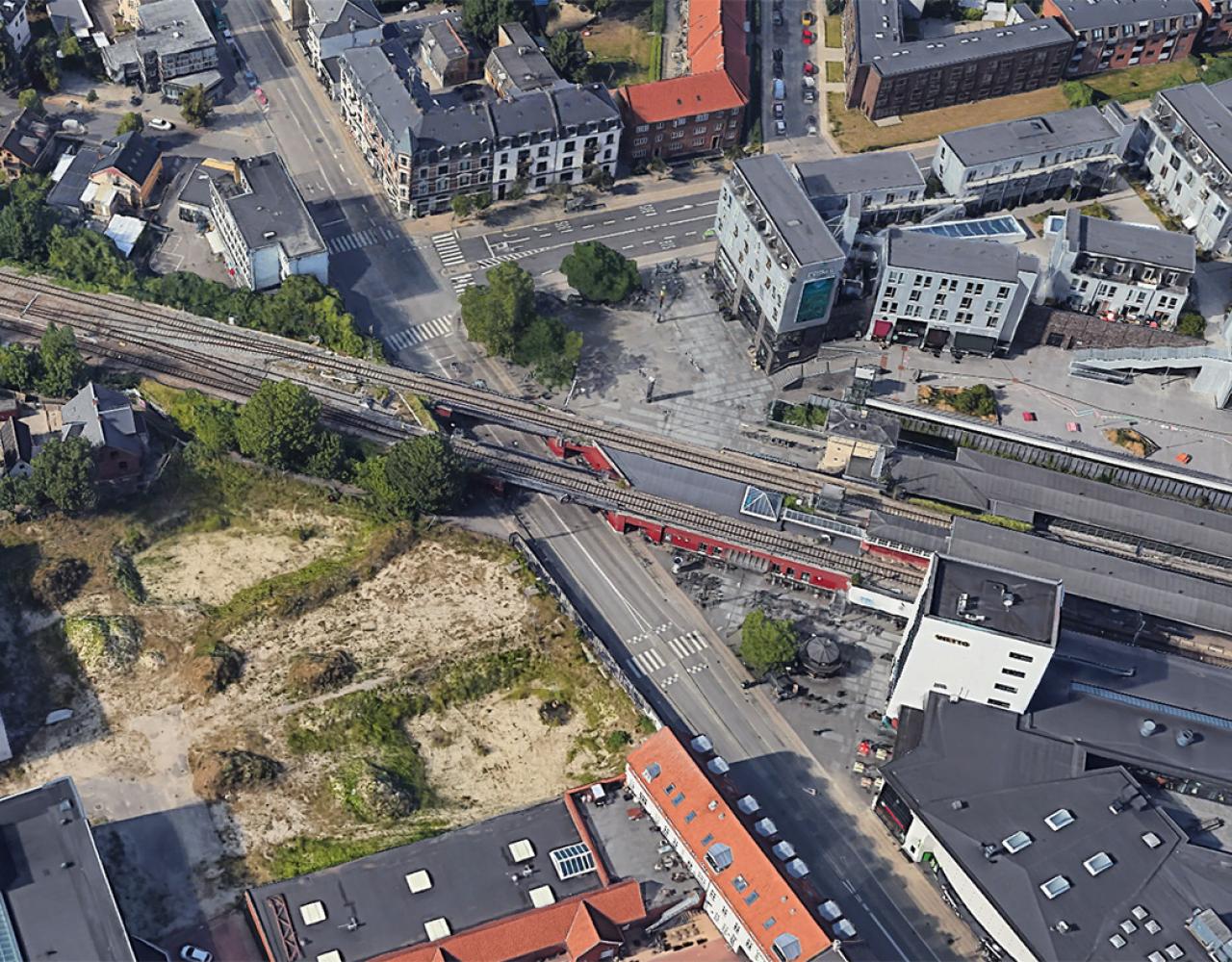 Vanløse Bymidte Luftfoto