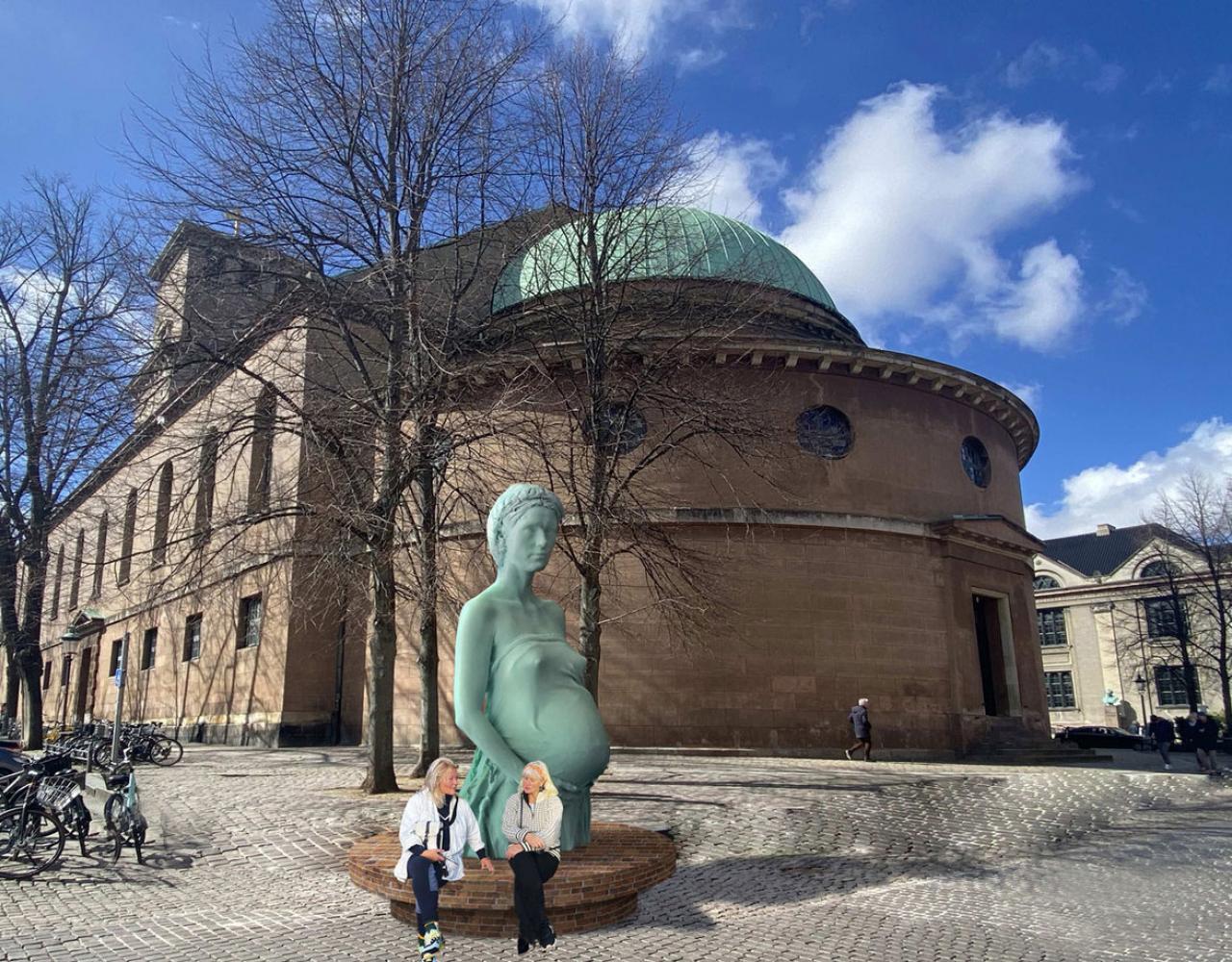 vor frue plads, skulptur, kunst