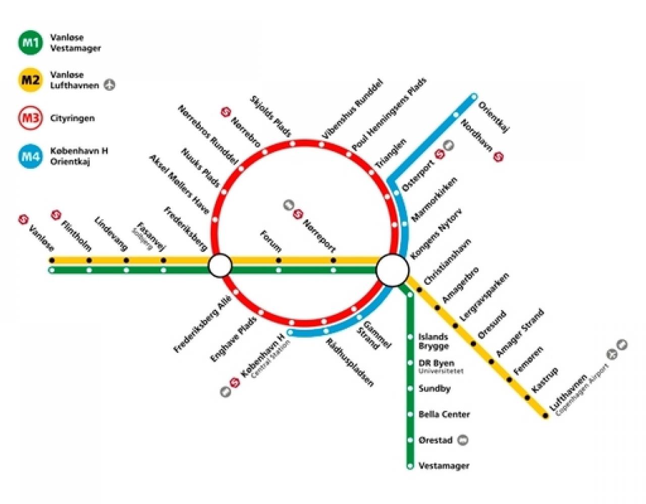 Metrostationer Kort Metro til Sydhavn i 2023 | MagasiKBH Metrostationer Kort
