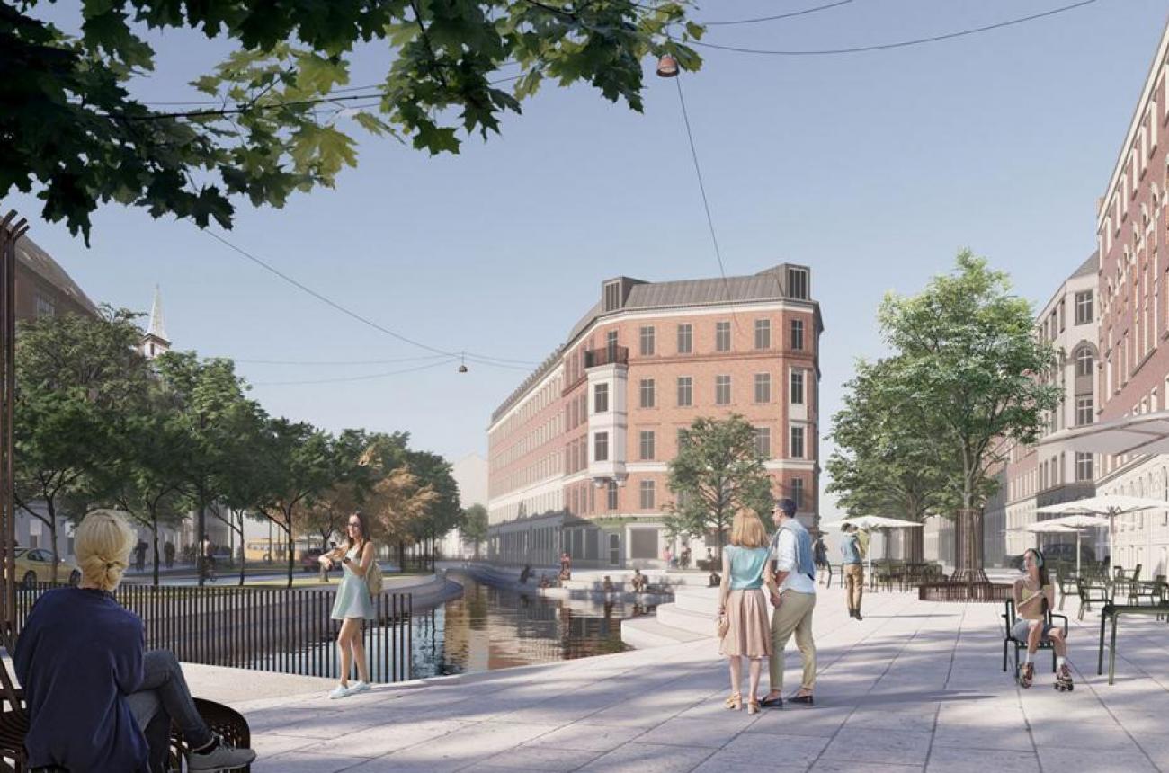 åboulevarden visualisering ladegaardsåen bilfri
