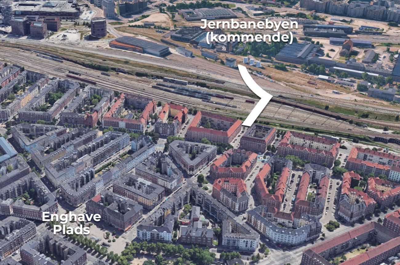 Jernbanebyen, Vesterbro, bro