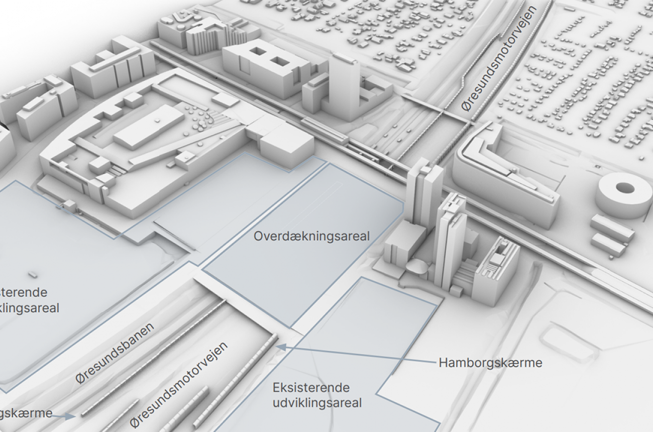 øresundsmotorvejen, overdækning, diagram