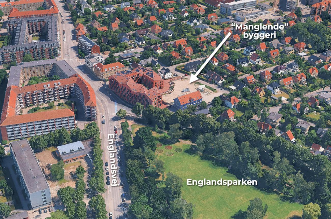 Englandsparken, nybyggeri, ungdomsboliger, forsinket boligprojekt