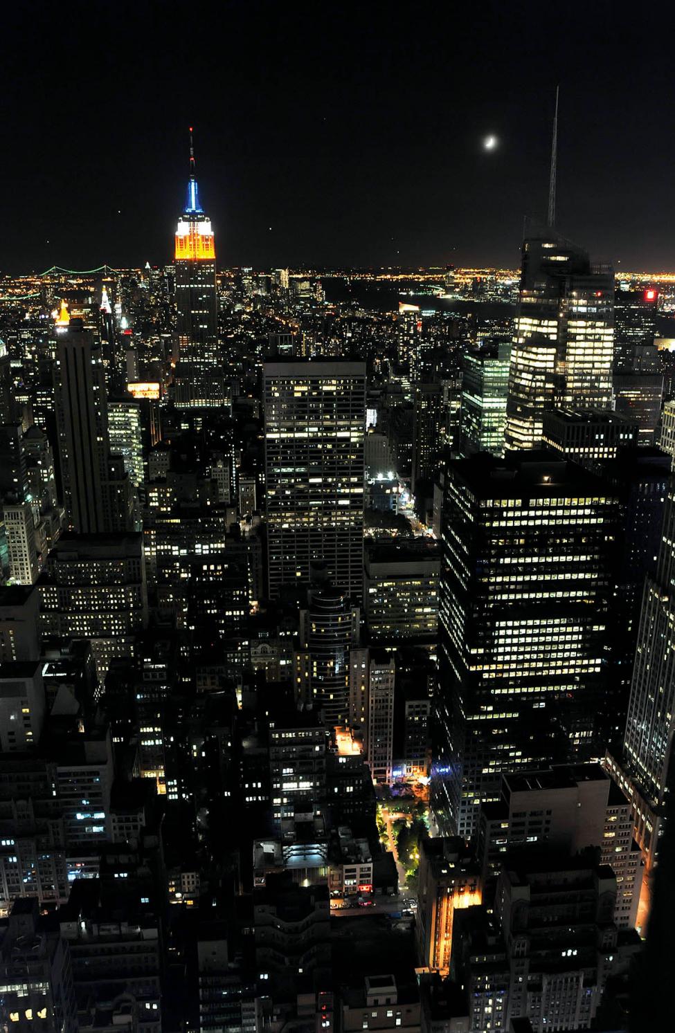 Manhattan by night Rockefeller center