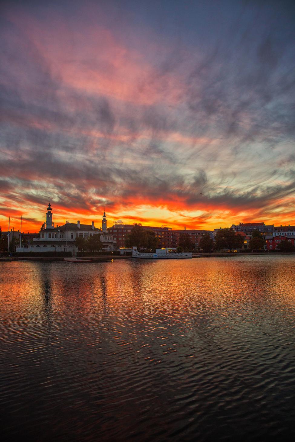 solnedgang søpavillonen