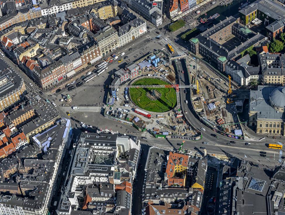 kgs nytorv metrobyggeplads luftfoto