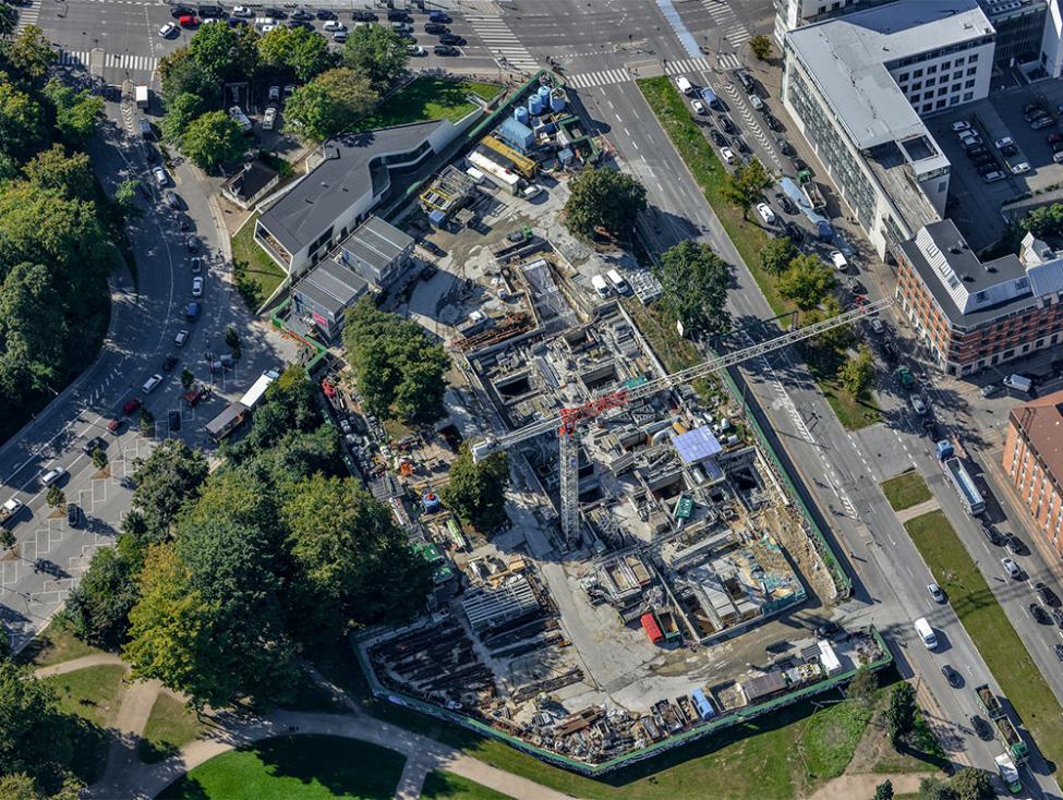 Vibenshus Runddel metrobyggeplads luftfoto