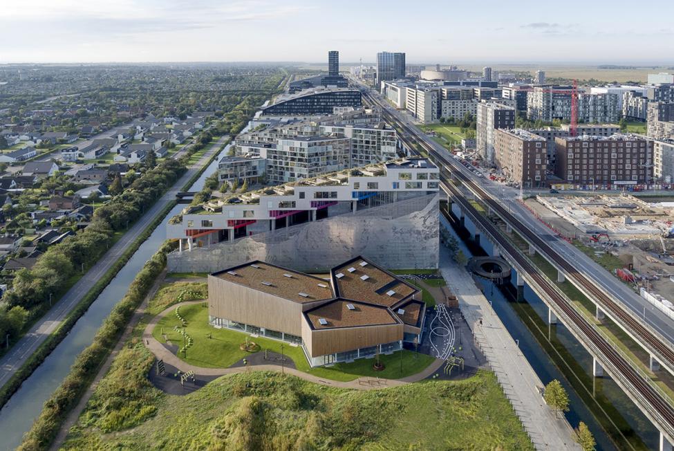 ørestad boulevard fra luften