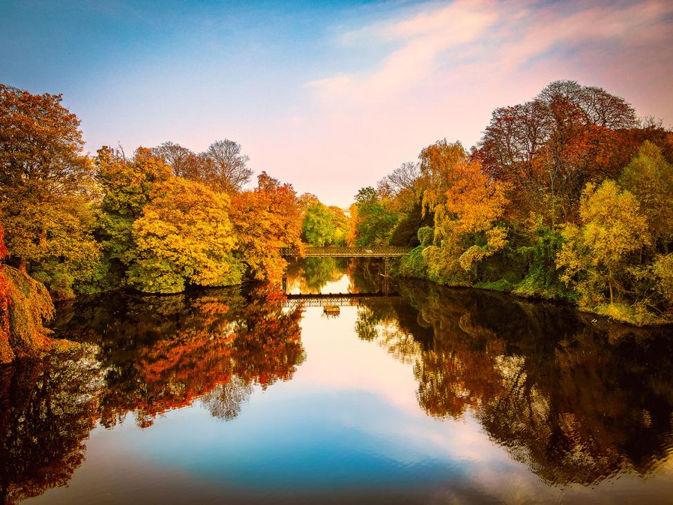 Ørstedsparken luftfoto 3 søen