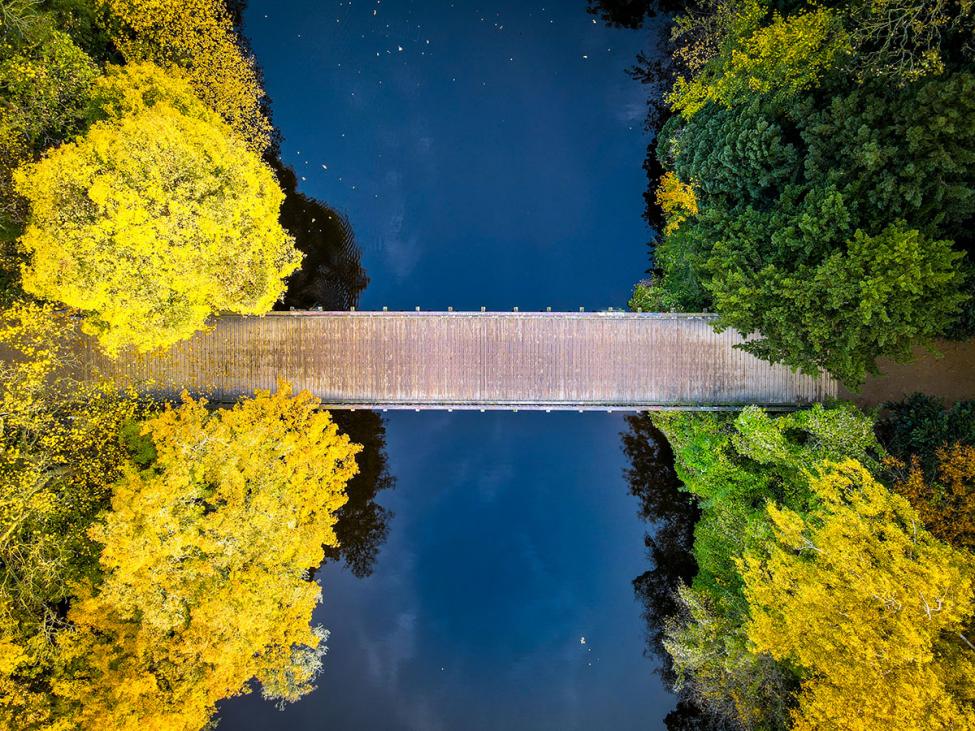 Ørstedsparken luftfoto 5 broen 