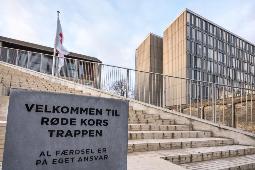 røde kors trappen skilt