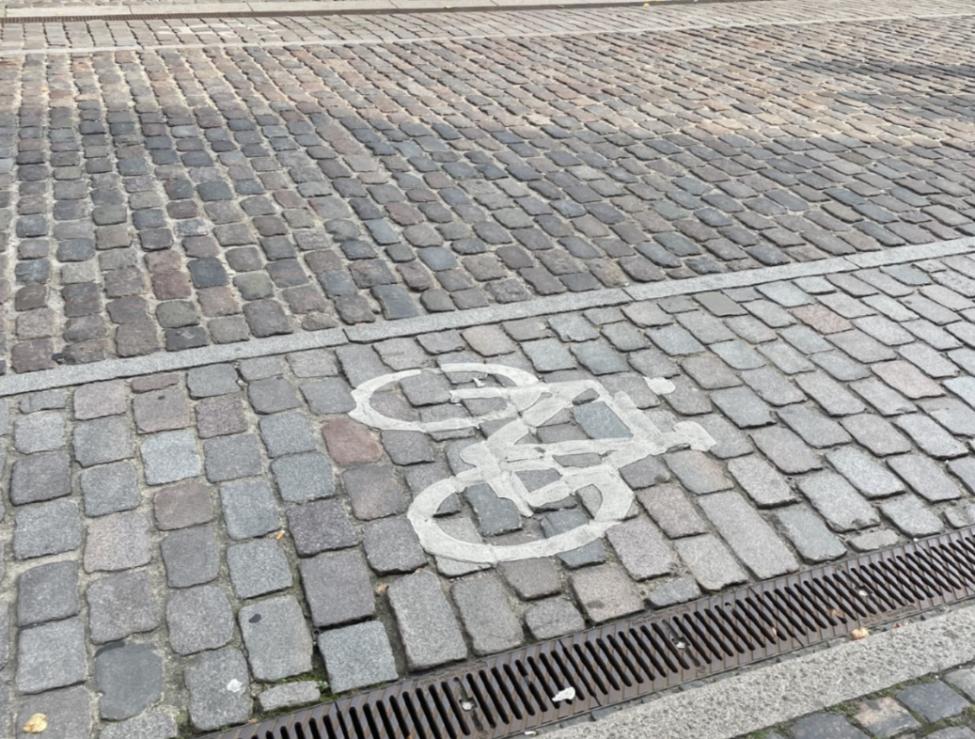 brosten cykelsti vognbane