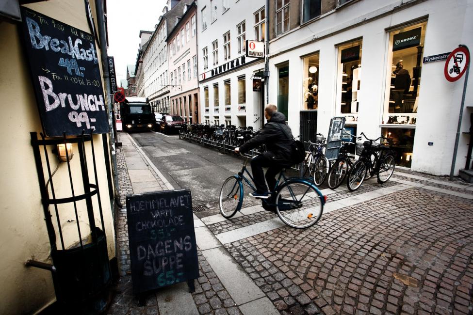 Hyskenstræde tung trafik i København