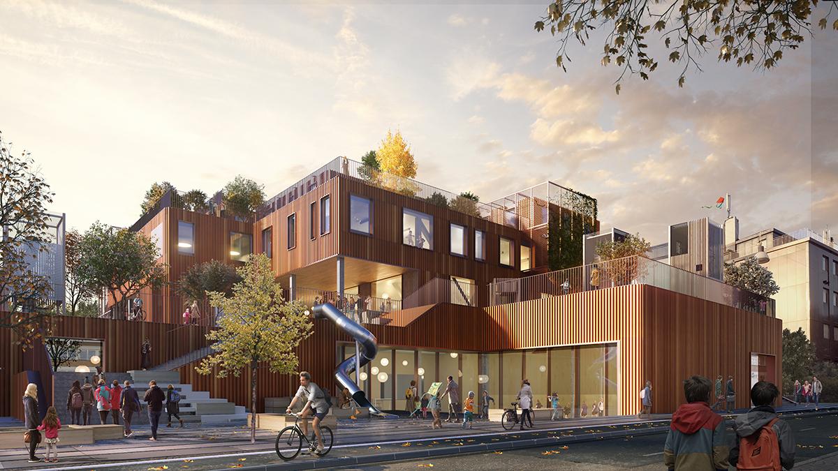Final ganske enkelt Pil Holmbladsgades nye skole bliver hele kvarterets fælleshus | Magasinet KBH